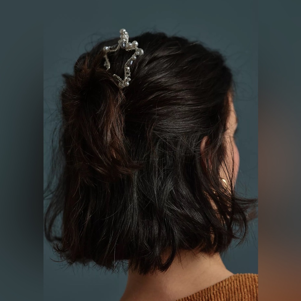 New🌟Free People-Pale Moonlight Hair Pin-Greige Pearl Mix